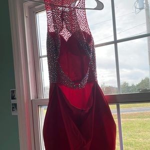 Red formal dress